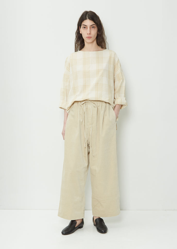 Cotton Velvet Wide Pants