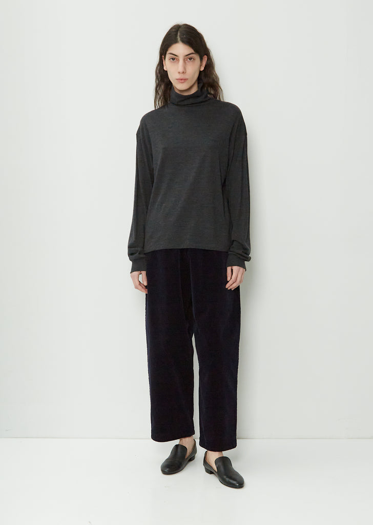 Wool Jersey Turtleneck Sweater