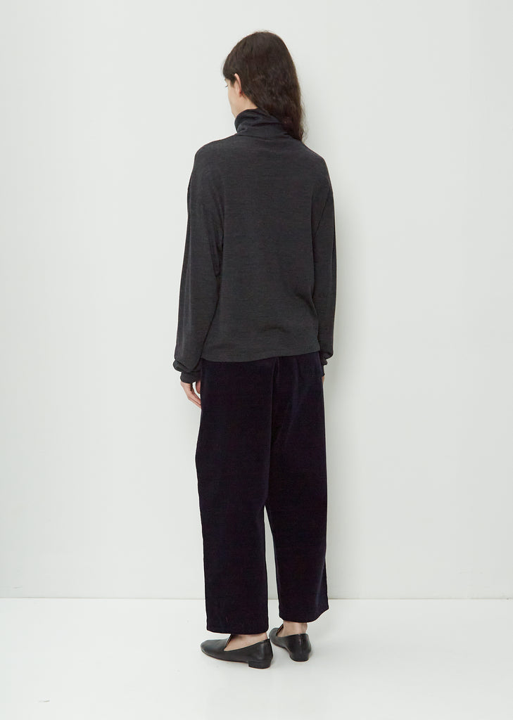 Wool Jersey Turtleneck Sweater