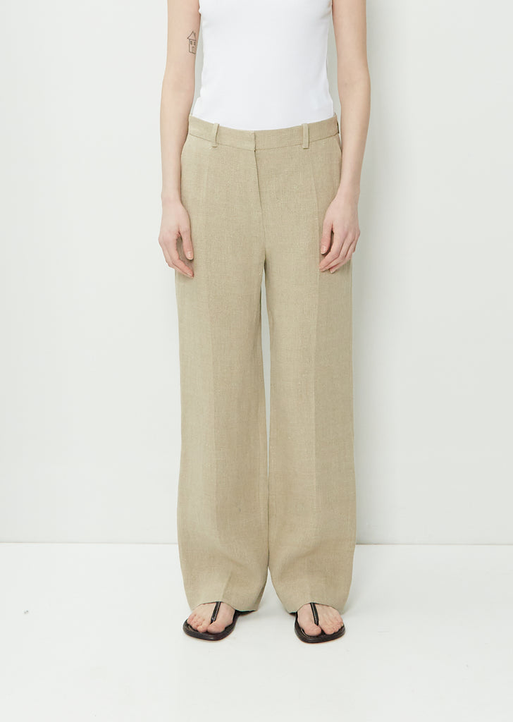 Mid-Waist Straight Trousers