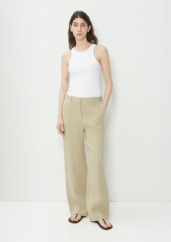 Mid-Waist Straight Trousers