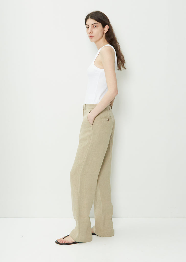 Mid-Waist Straight Trousers