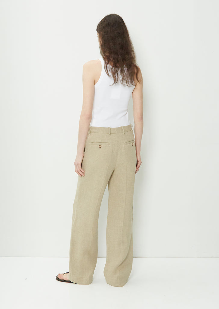 Mid-Waist Straight Trousers