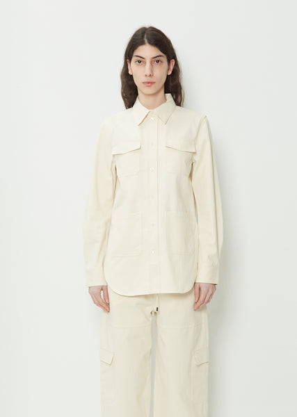 LOHEN BIG PATCH POCKET SHIRT ホワイト　25SS 2025SS PRE ORDER】BIG PATCH POCKET SHIRT – LOHEN