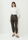 Figure Faux Leather Pants