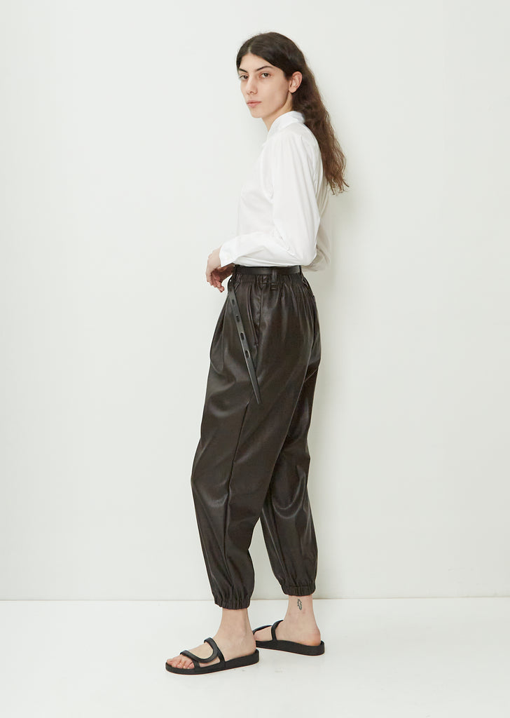 Figure Faux Leather Pants