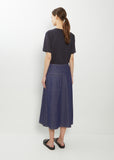 Sing Wrap Denim Skirt — Indigo