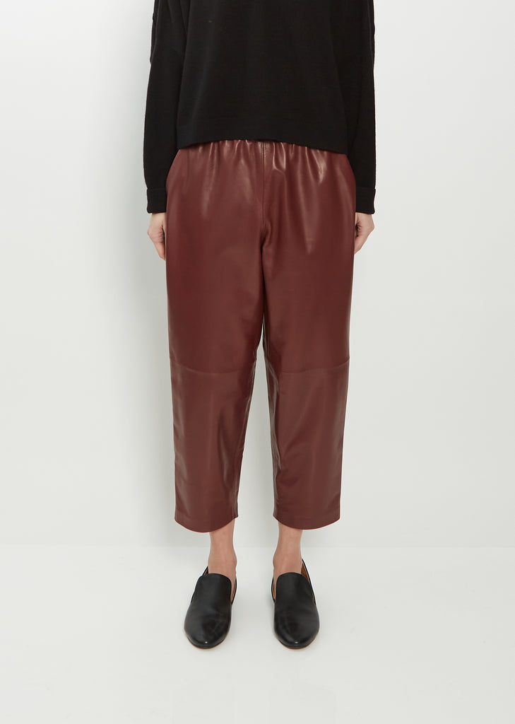 Leather Carrot Pants
