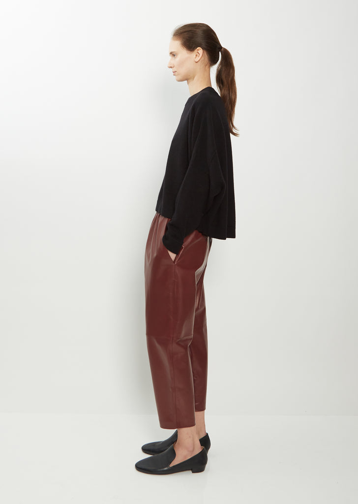 Leather Carrot Pants