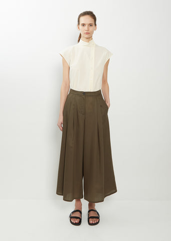 Wide Silk Pants — Military