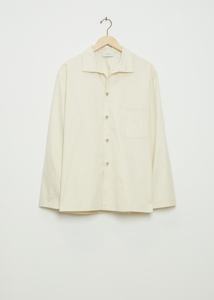 Men's Stand Collar Cotton Shirt - 46 / WH014 Creamy White