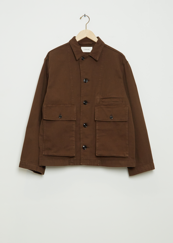 Men's Boxy Cotton Jacket — Brown
