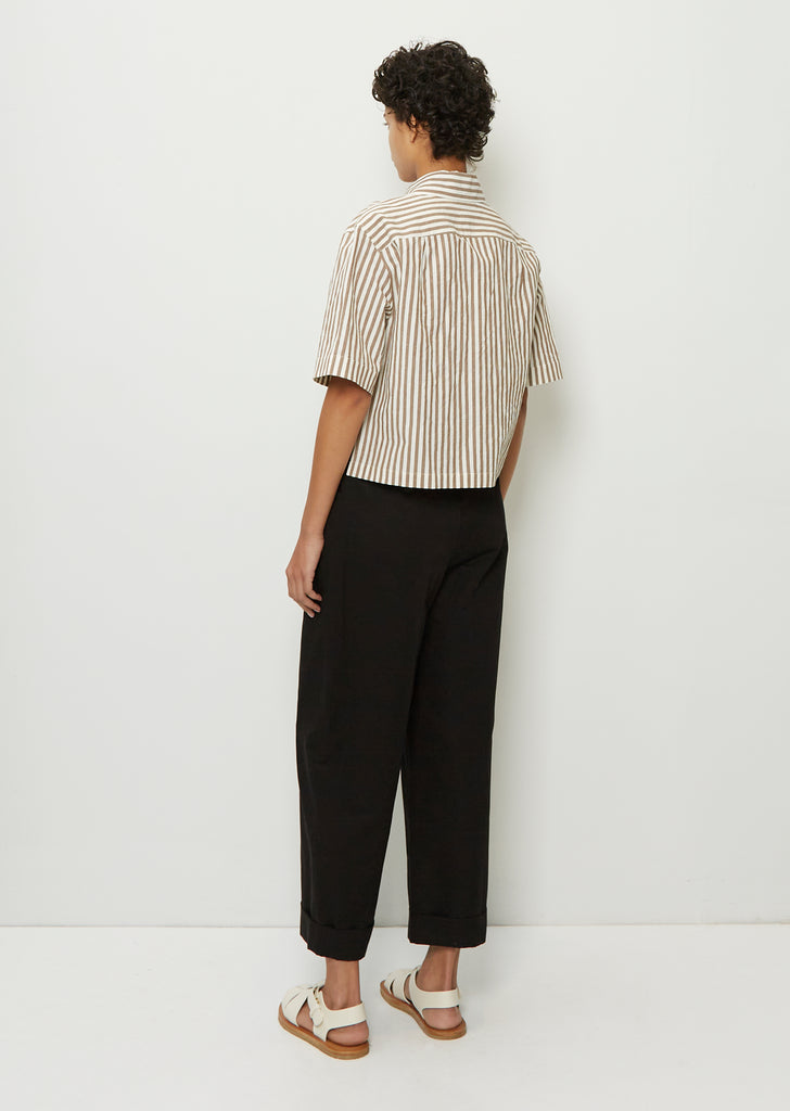 Linen Blend Drop Pocket Shirt