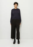 Merino Wool Fluted Collar Jumper