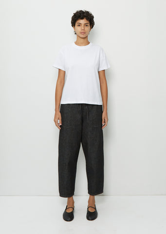 Denim Easy Pants — Black Denim