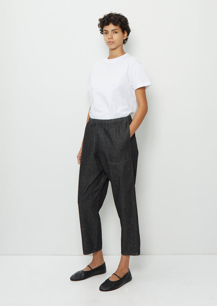 Denim Easy Pants — Black Denim