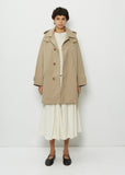 Short Balmacaan Polyester Coat
