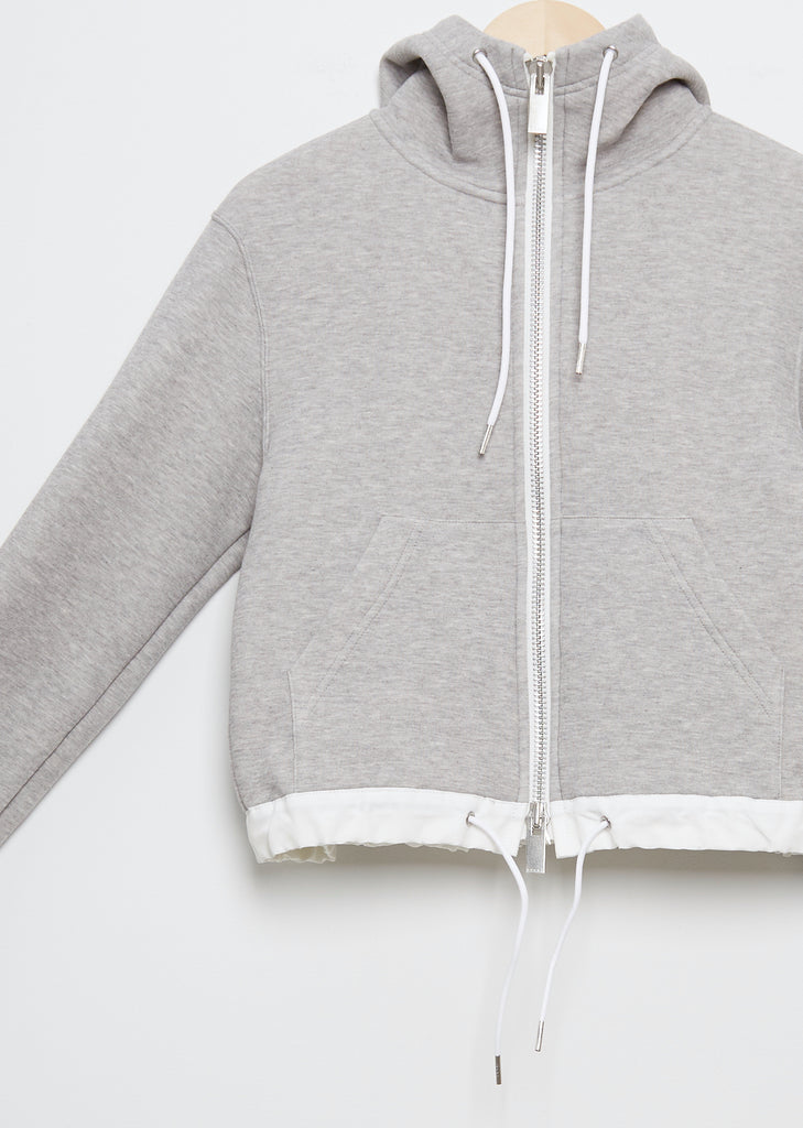Sponge Cotton Poly Sweat Hoodie — Light Grey