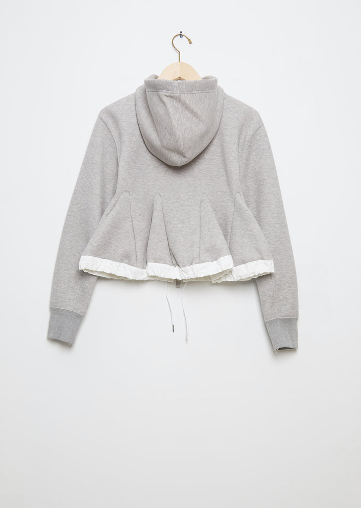 Sponge Cotton Poly Sweat Hoodie — Light Grey