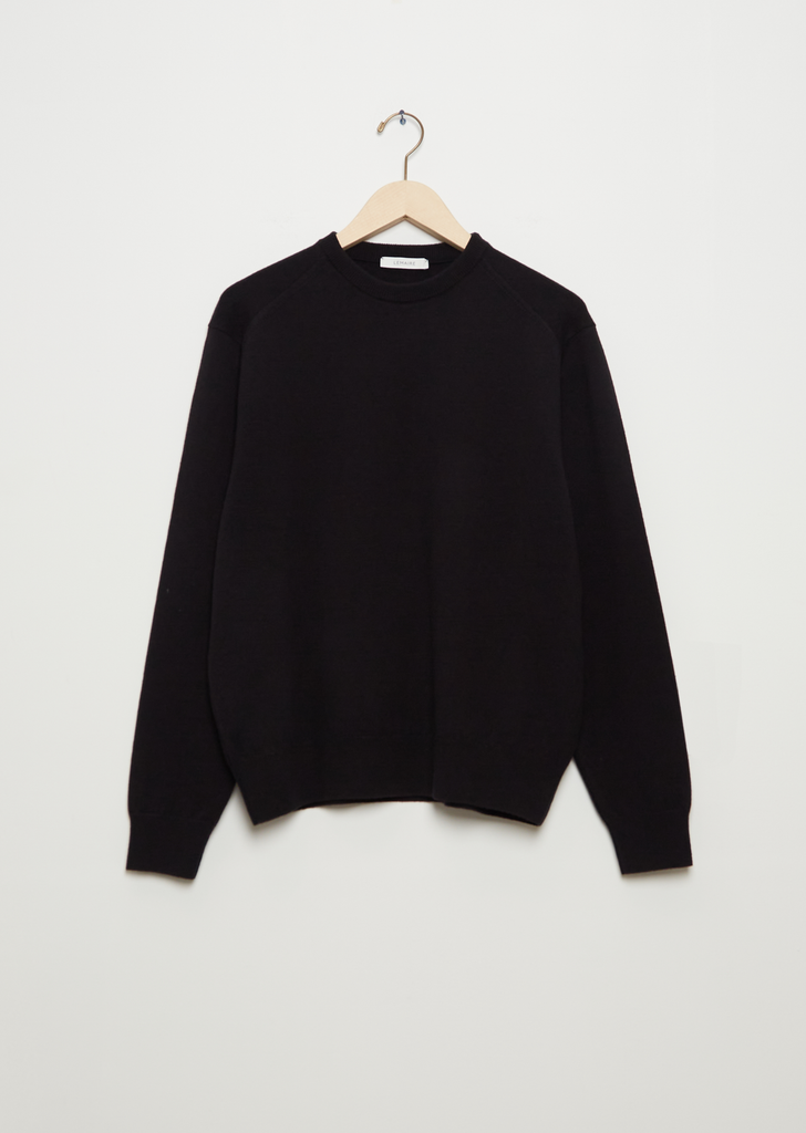 Unisex Lambswool Crewneck — Black
