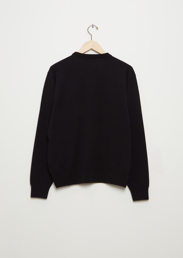 Unisex Lambswool Crewneck — Black