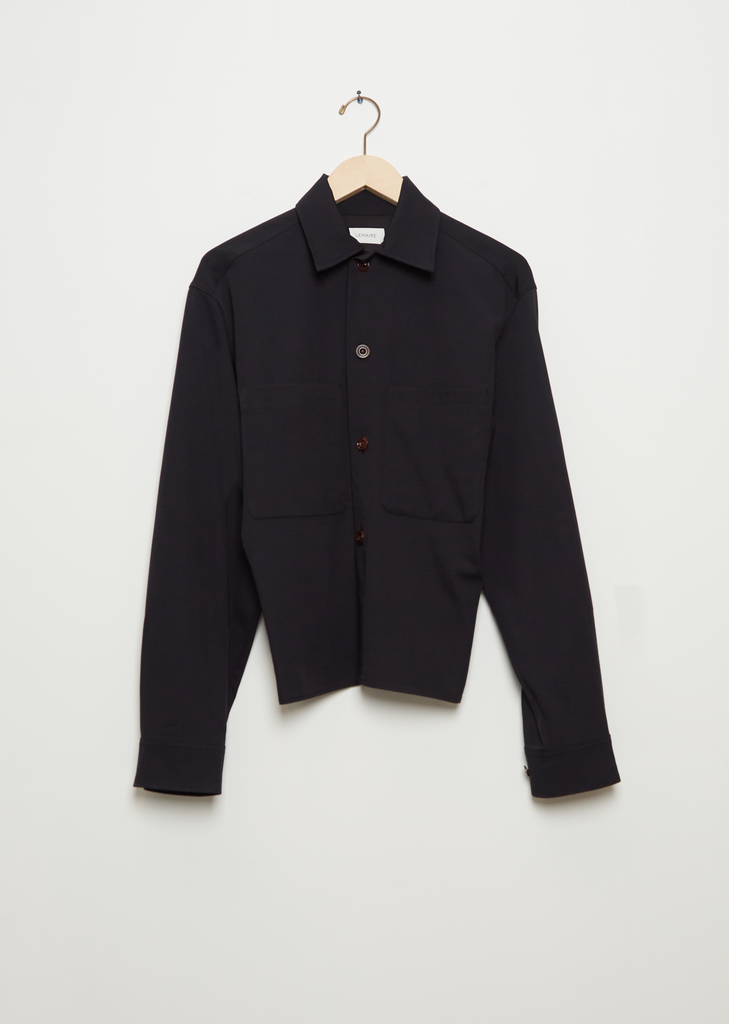 Fitted Two Pocket Wool Shirt
