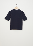 Fitted Jersey Tee — Navy