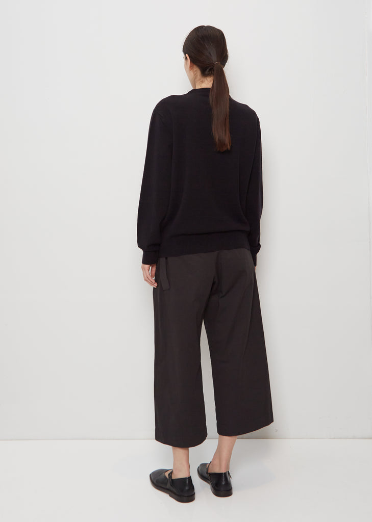 Unisex Lambswool Crewneck — Black