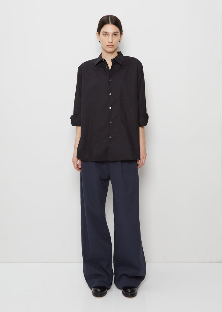 Elma Edit Cotton Shirt — Black