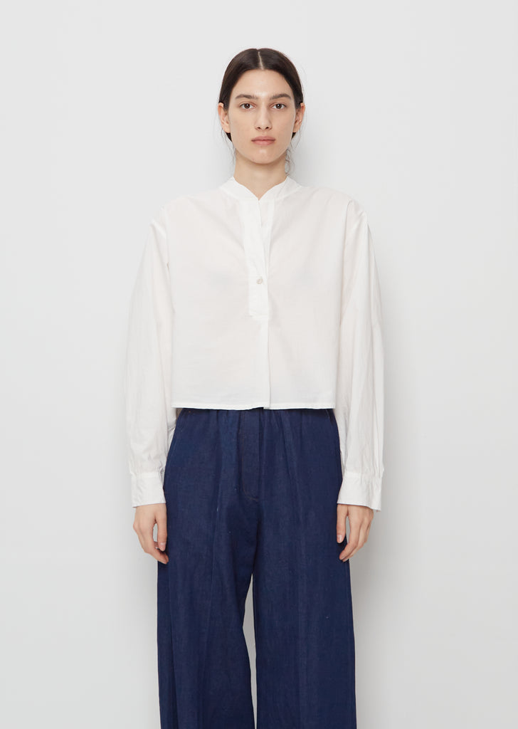 Grandfather Cotton Poplin Shirt — Pure