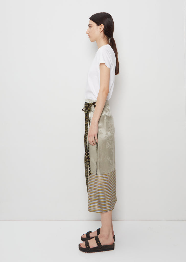 Wrap Silk Viscose Blend Skirt
