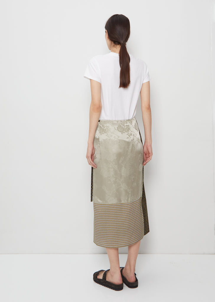 Wrap Silk Viscose Blend Skirt