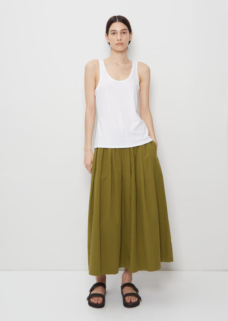 Scoop Cotton Tank Top — White