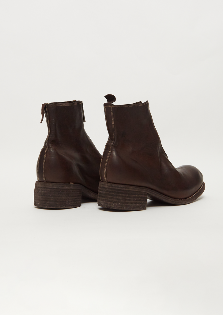 Front Zip Boots PL1 — Dark Brown