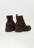 Front Zip Boots PL1 — Dark Brown