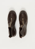 Front Zip Boots PL1 — Dark Brown