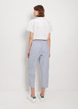 Linen Cotton Easy Pants — Sax