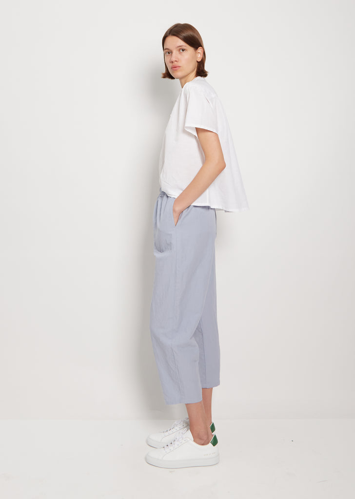 Linen Cotton Easy Pants — Sax