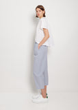 Linen Cotton Easy Pants — Sax