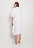 Collared Cotton Dress — White