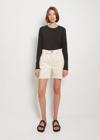 Loose Cotton Short — Natural
