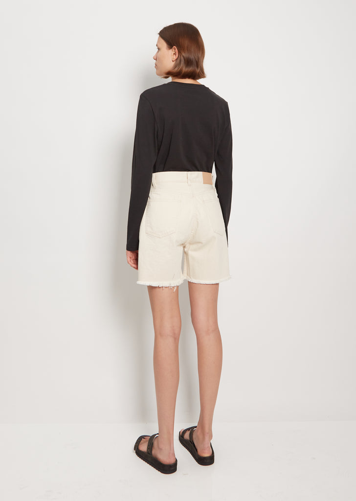 Loose Cotton Short — Natural