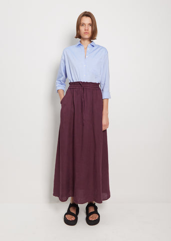 Farah Linen Skirt — Plum