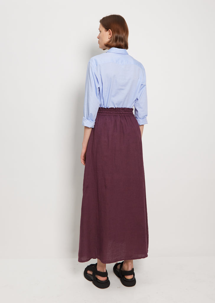 Farah Linen Skirt — Plum