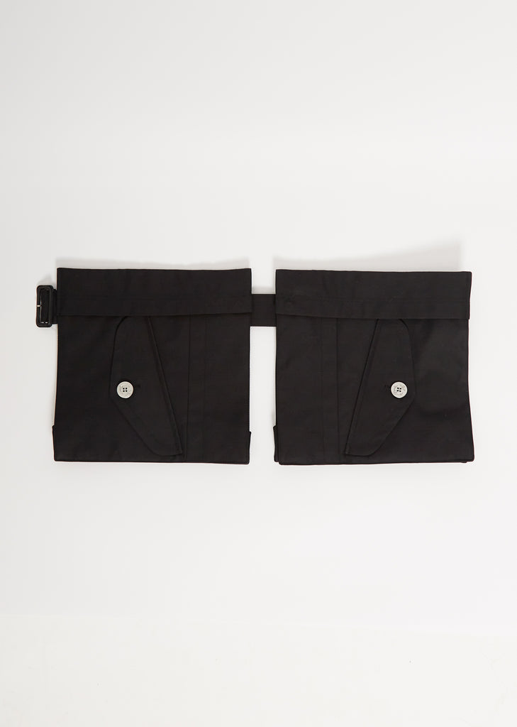 Cotton Gabardine Pocket Belt — Black
