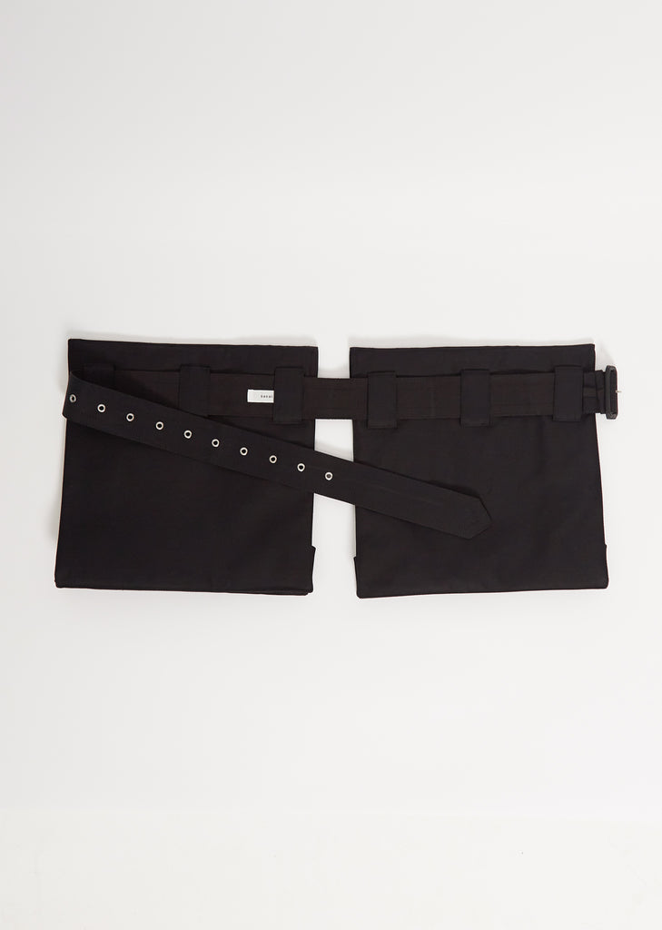 Cotton Gabardine Pocket Belt — Black