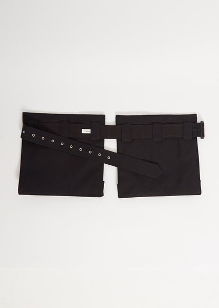 Cotton Gabardine Pocket Belt — Black