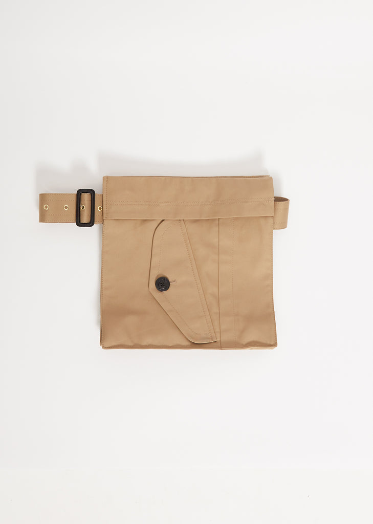 Cotton Gabardine Pocket Belt — Beige