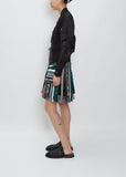 Nylon Twill Mix Knit Cardigan