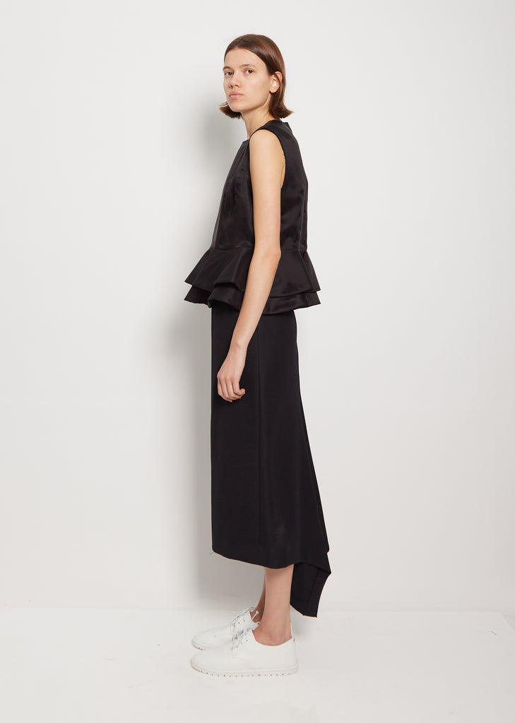 Cupra Tafetta Peplum Top
